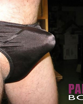 A horny selection of tight black panties on these Pantie Boyz